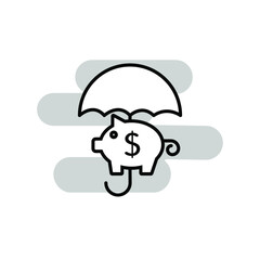 Illustration Vector graphic of piggi bank icon template
