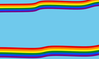 lgbt flags on light blue background