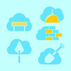 Construction cloud logo designs pack