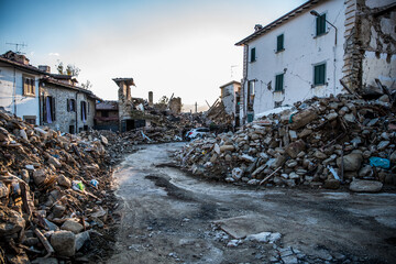 Amatrice, in the center of Italy, after the earthquake
