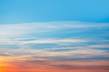 Obraz premium Varicolored surreal sky early in the morning . Dawn soft light