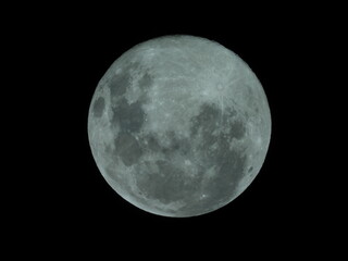 full moon over black