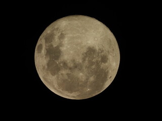 full moon over black