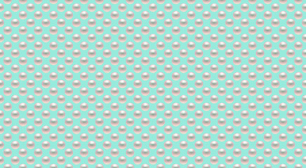 Pearls on blue background. Seamless vector illustration.