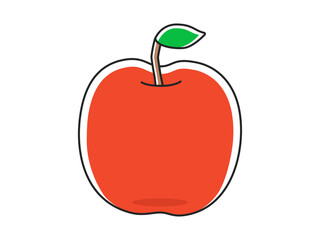 果物の赤いりんごのイラスト