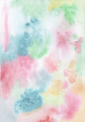 Bright watercolor stains, spots, splashes. Background 
for lettering, stori, presentation