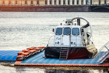 Amphibious boat hovercraft Air Rider hybrid rescue team water