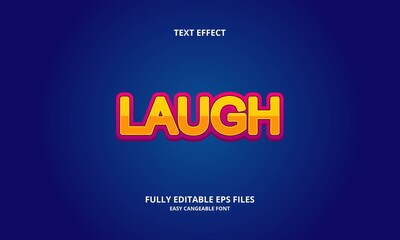 Editable text effect laugh title style