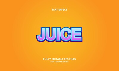 Editable text effect juice title style