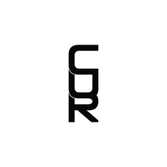 cur letter original monogram logo design