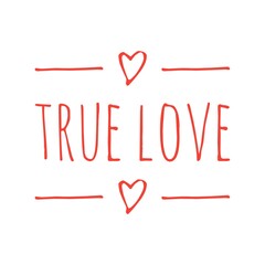''True love'' Lettering