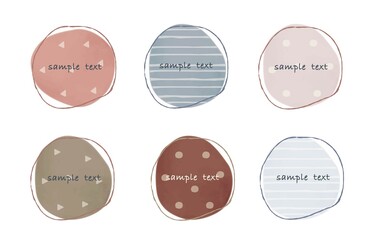 水彩風の素材・フレーム