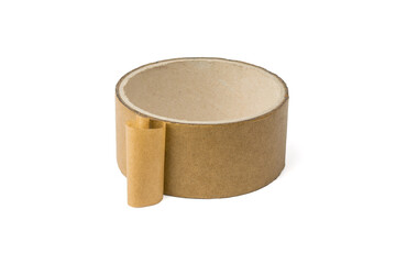 Roll of adhesive tape for repair and packaging insulated on a white background.