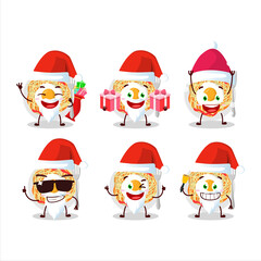 Santa Claus emoticons with noodles cartoon character