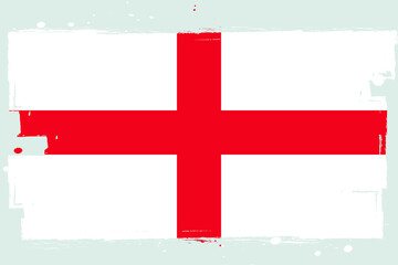 Obraz premium Flag of England, banner with grunge brush