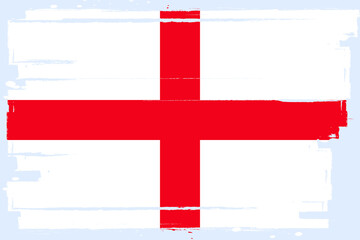 Obraz premium Flag of England, banner with grunge brush