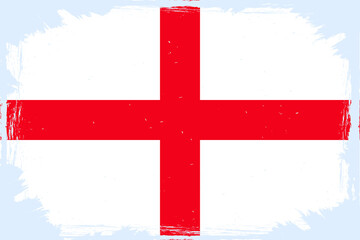 Obraz premium Flag of England, banner with grunge brush