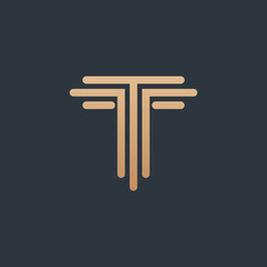 Letter T logo icon design template elements. vector illustration