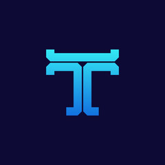 Letter T logo icon design template elements. vector illustration