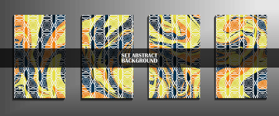 Set of abstract liquid background. set abstract. Vector illustration eps 10. 