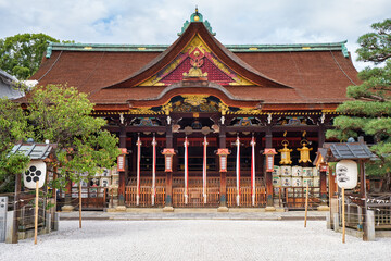 Naklejka premium Shaden Sanctuary of of Kitano Tenmangu shrine. Kyoto. Japan