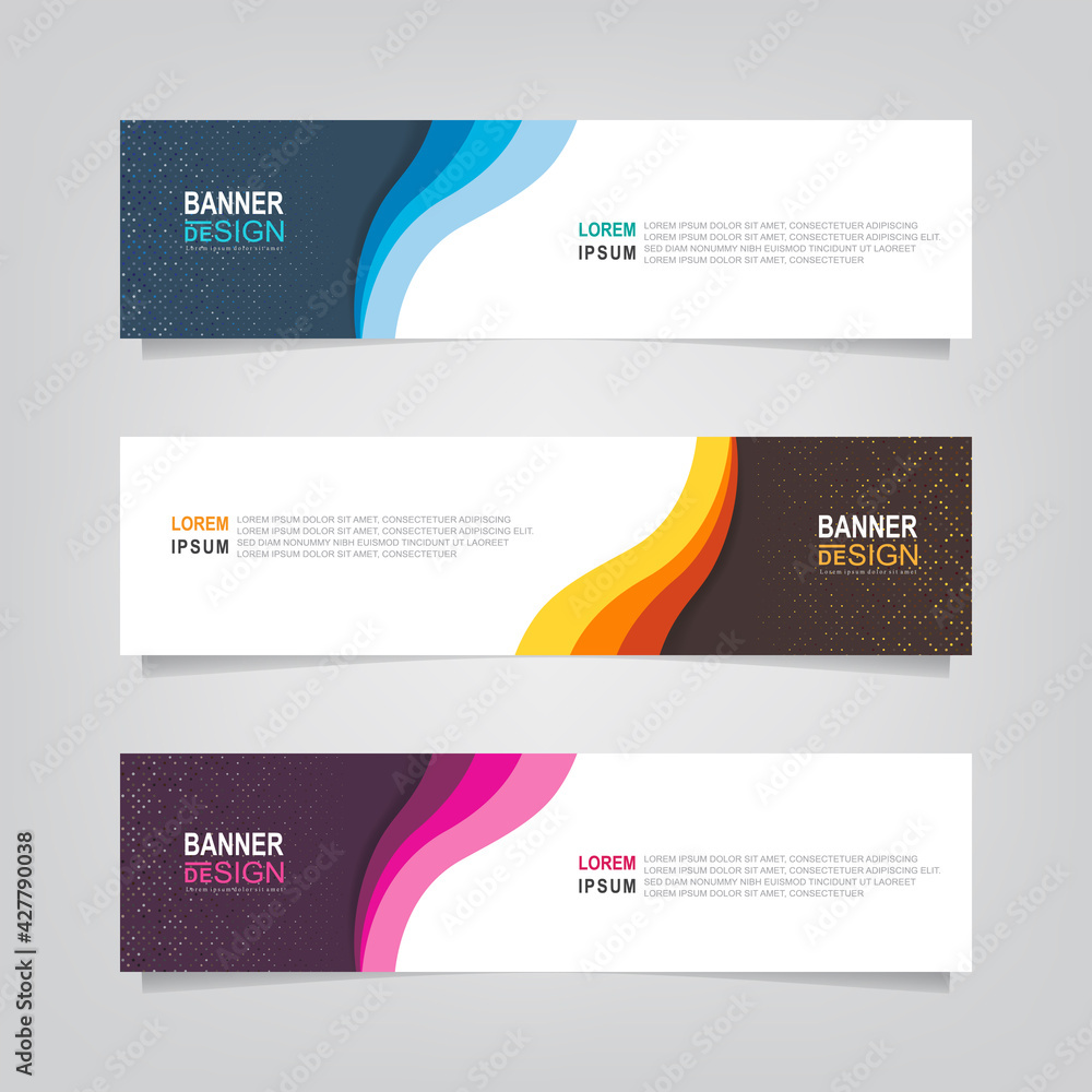 Aufkleber vector abstract banner design web template