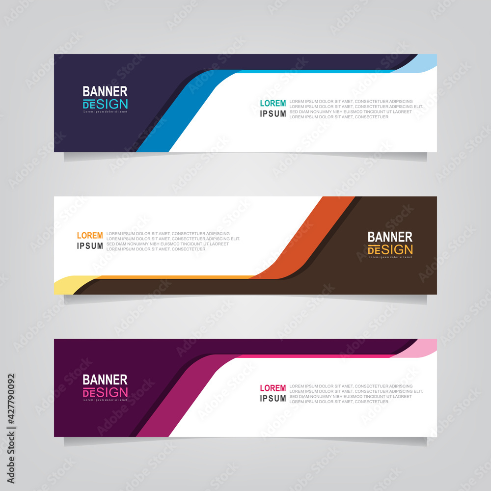 Aufkleber vector abstract banner design web template