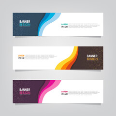 Vector abstract banner design web template