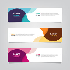 Vector abstract banner design web template