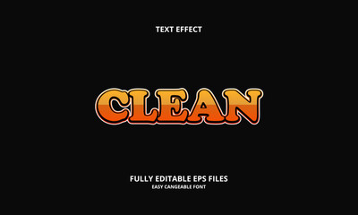 Editable text effect clean title style
