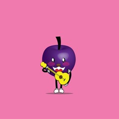 fruit cartoon mascot expression