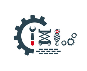 Vector icons, logo for repair and installation and construction work.