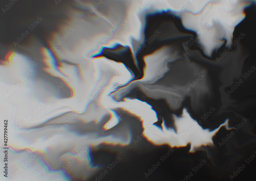 Poster abstract background with colorful paint splashes and wave patterns