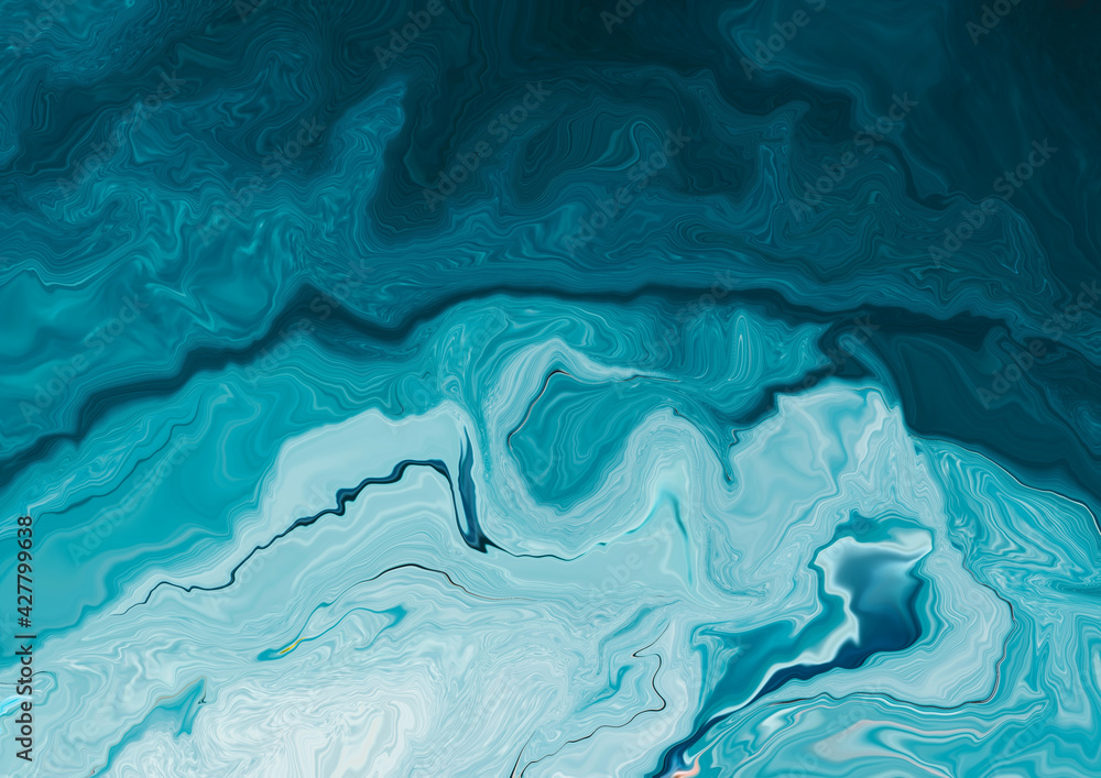 Poster abstract background with colorful paint splashes and wave patterns