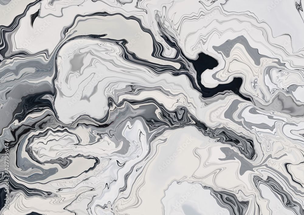 Poster abstract background with colorful paint splashes and wave patterns