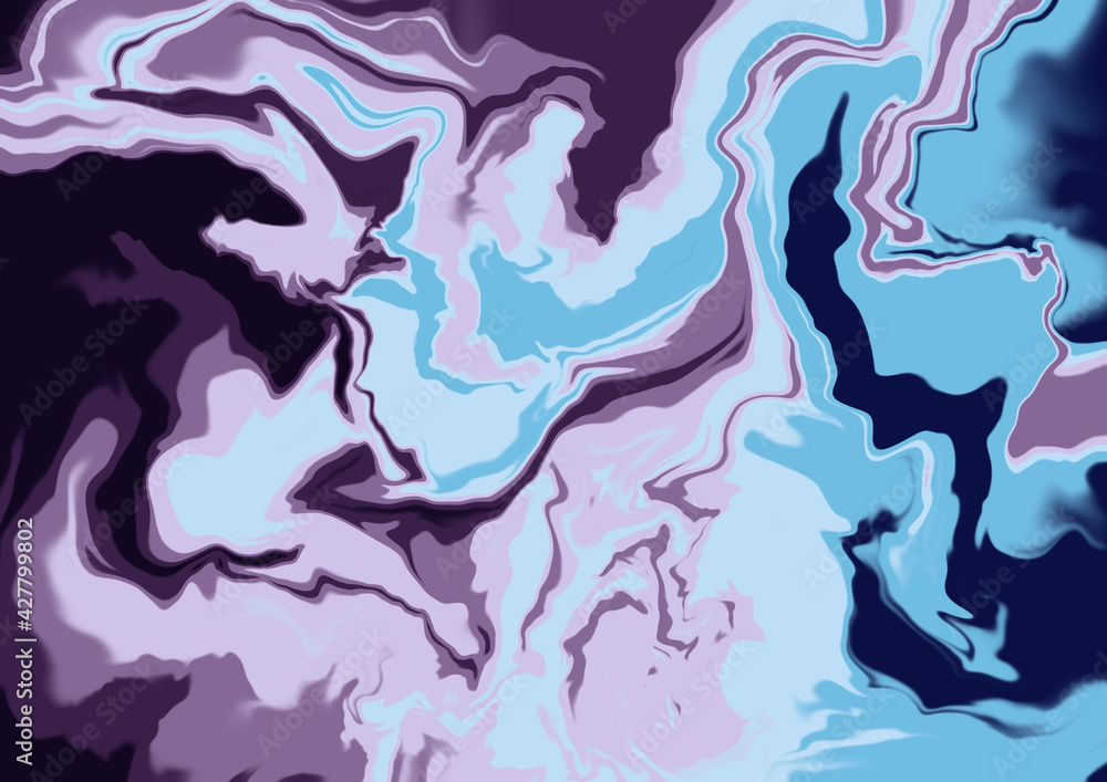 Poster abstract background with colorful paint splashes and wave patterns