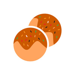 Takoyaki icon design. vector illustration