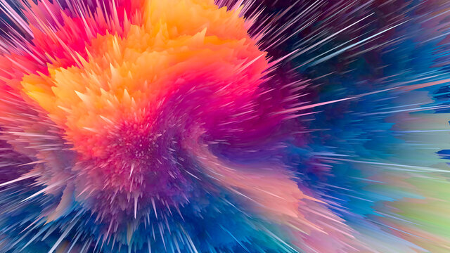 Abstract and cool background of the universe explosion