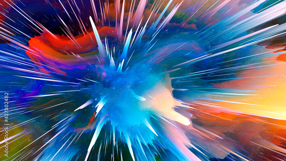 Poster abstract and cool background of the universe explosion