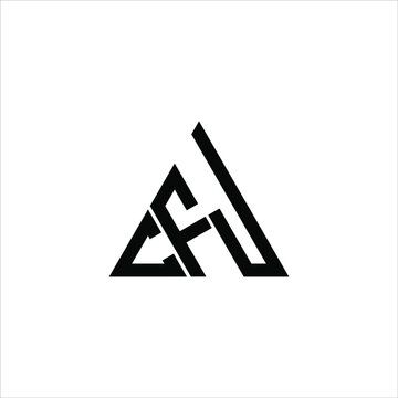 C F J letter logo creative design. CFJ icon