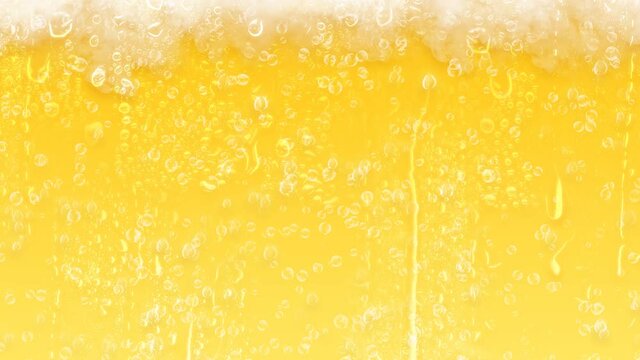 泡がたくさんあるビールの動画背景