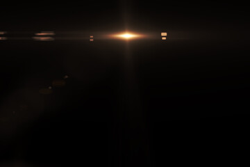 lens flare on black background