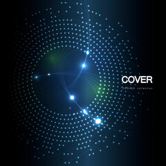 Abstract design template on halftone background. Business presentation. Bright decoration. Vector abstract background. Decorative symbol. Artistic wallpaper. Vector design template