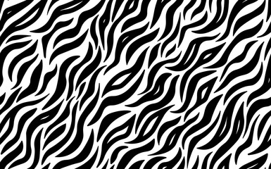 Abstract modern zebra seamless pattern. Animals trendy background. White and black decorative vector stock illustration for print, card, postcard, fabric, textile. Modern ornament of stylized skin