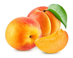 Apricot isolated on white background