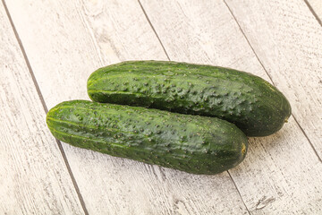 Ripe organic natural green cucumber