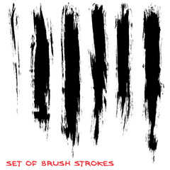 Set of brush strokes