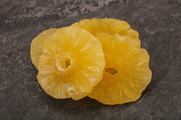 Dried sweet tasty pineapple heap