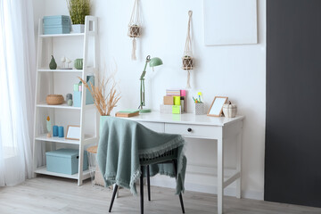 Stylish interior with modern workplace