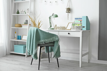 Stylish interior with modern workplace